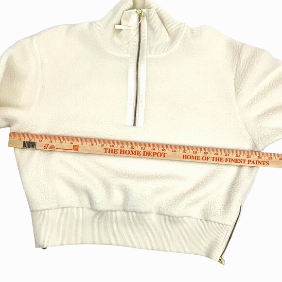 Varley Roselle Sweatshirt Womens Large White Fleece Half Zip Mock Neck Pullover - Picture 12 of 15